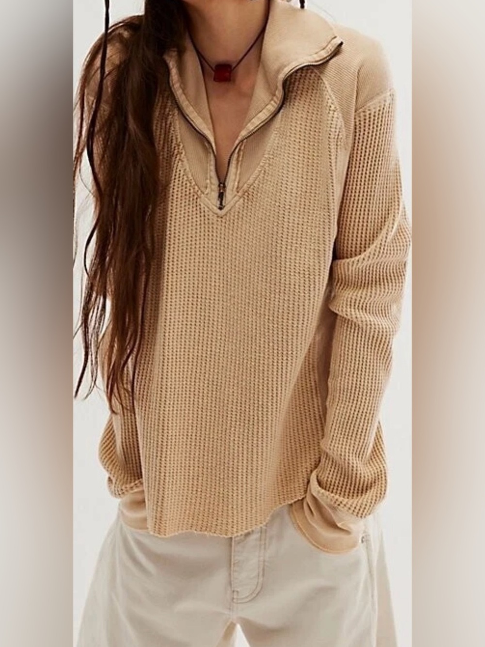 Free People FP One Ashton Zip Thermal Long Sleeve Pullover
Top